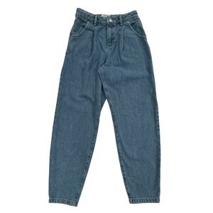 Miss Selfridge Denim High Waisted Pleated Blue Jeans Women US 4 W370